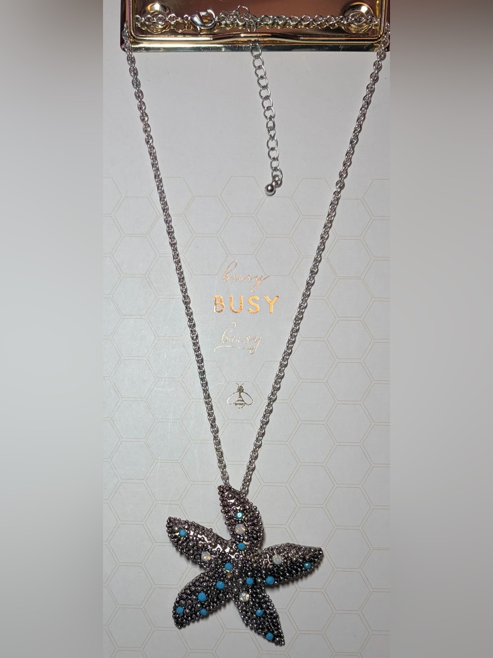 Silver-Tone Crystal Pendant Necklace